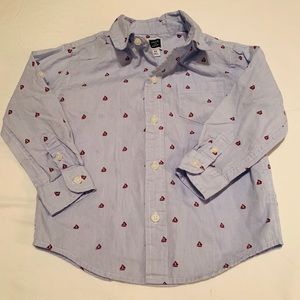 Janie and Jack Sailboat Oxford Shirt